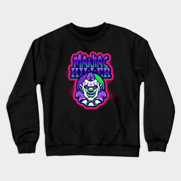 Clown Maniac Killer Crewneck Sweatshirt by shirt4game